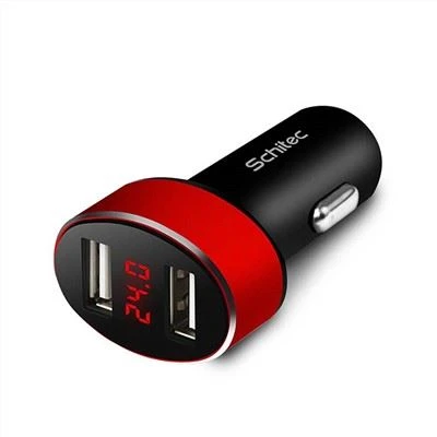 Încărcător auto portabil cu două porturi USB